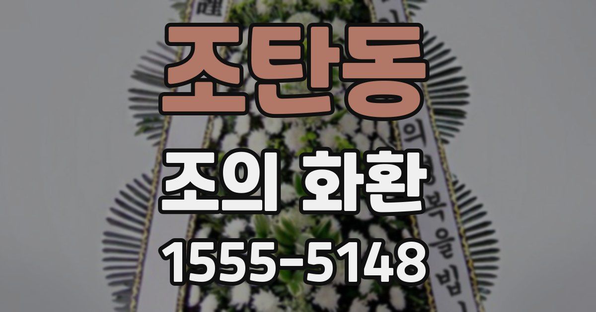 조탄동 조의 화환
