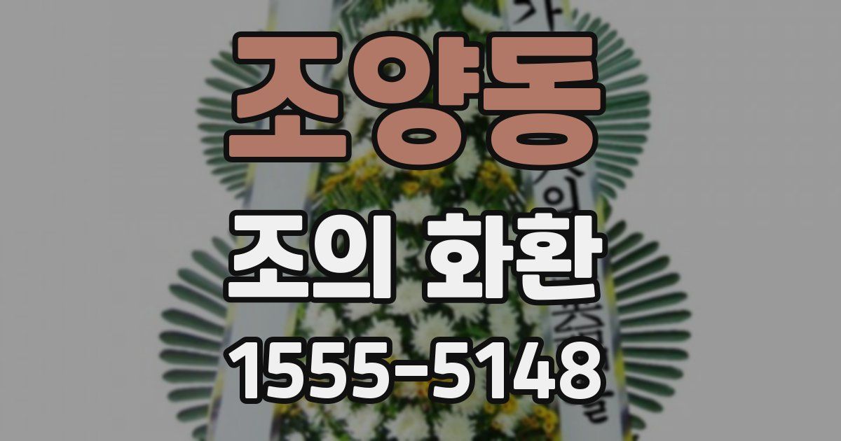 조양동 조의 화환