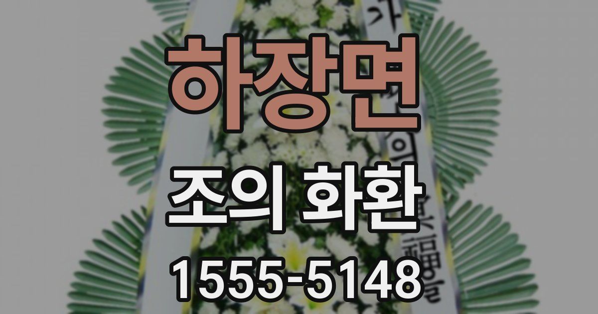 하장면 조의 화환