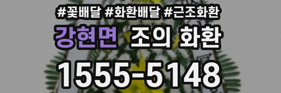 강현면 조의 화환