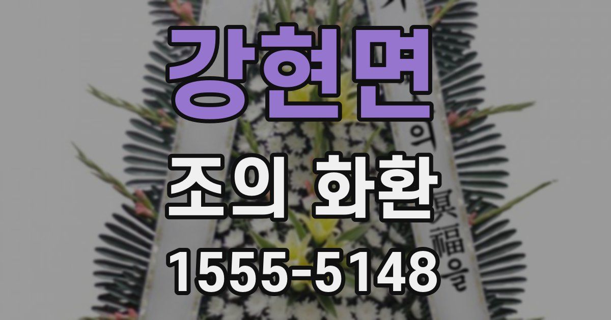 강현면 조의 화환