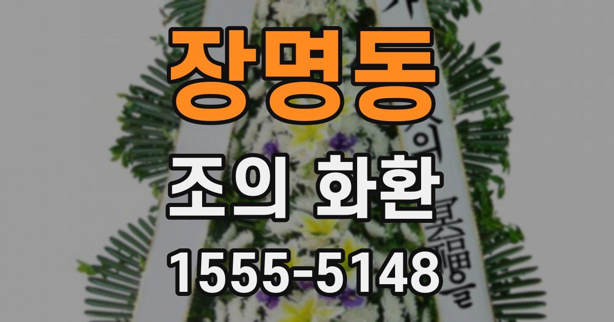 장명동 조의 화환