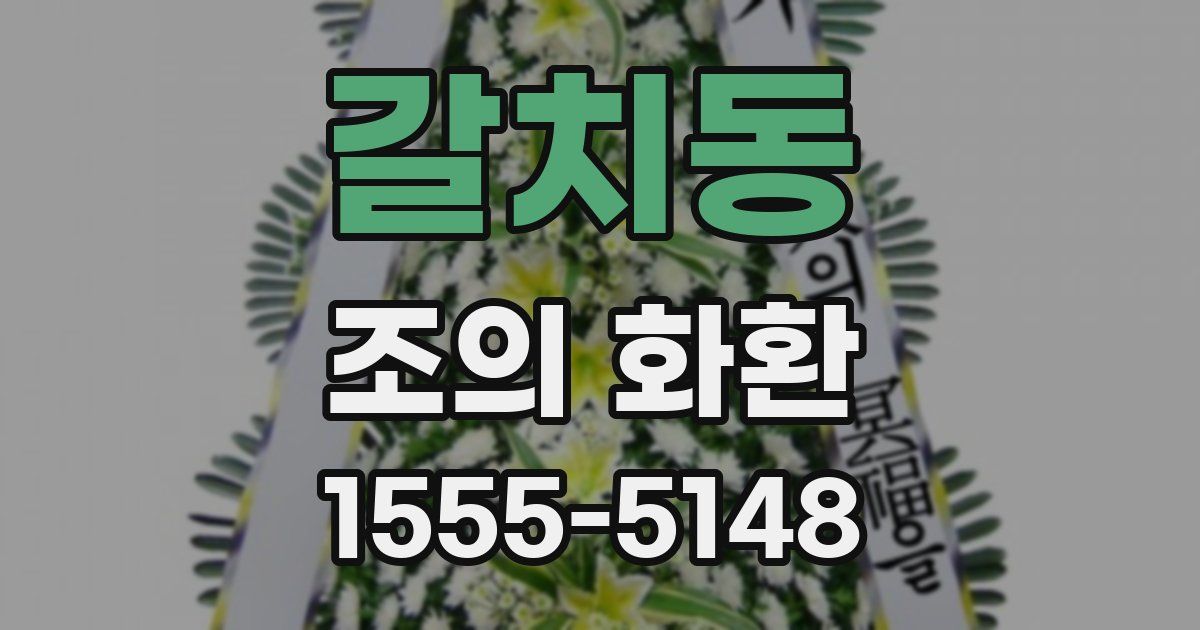 갈치동 조의 화환
