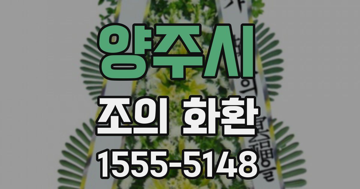 양주시 조의 화환