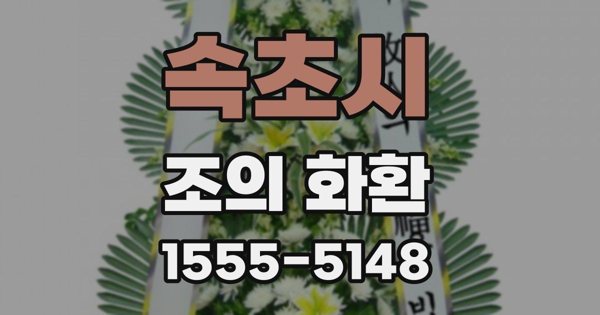속초시 조의 화환