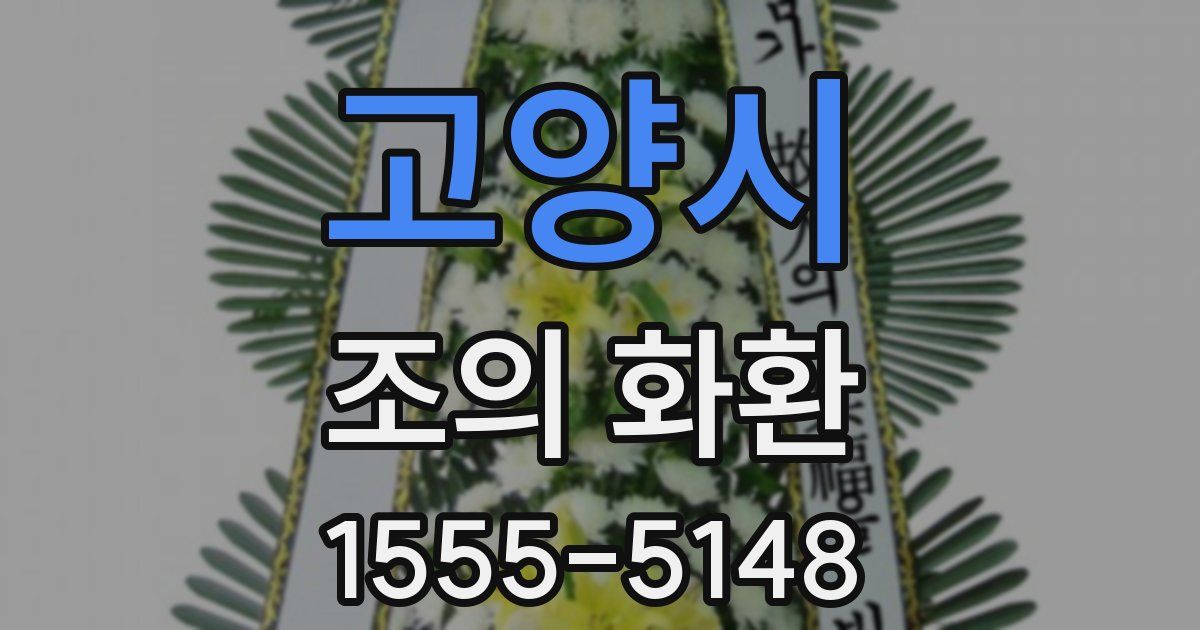 고양시 조의 화환