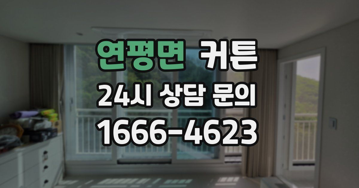연평면 커튼