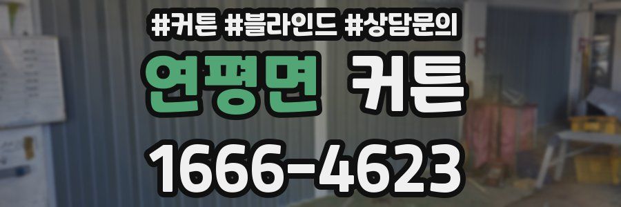 연평면 커튼