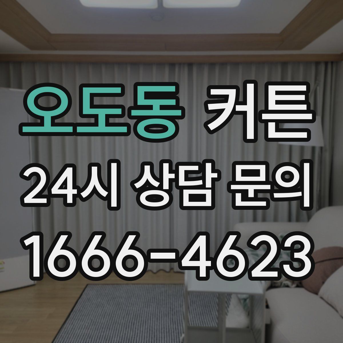 오도동 커튼