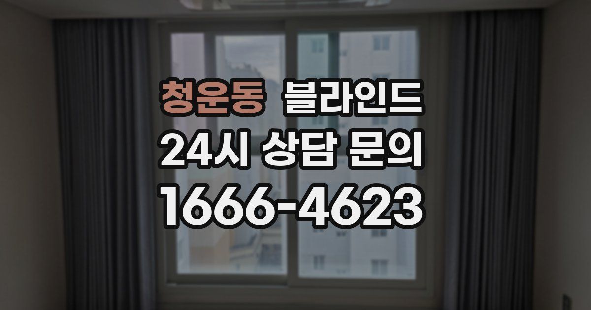청운동 블라인드