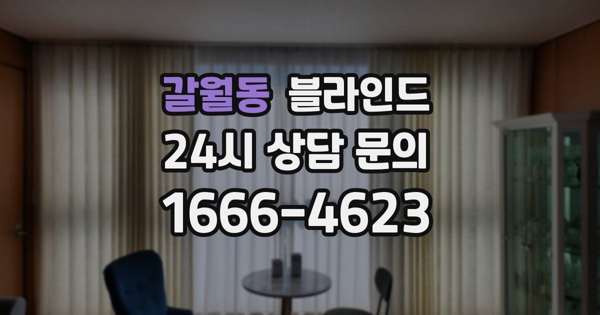 갈월동 블라인드
