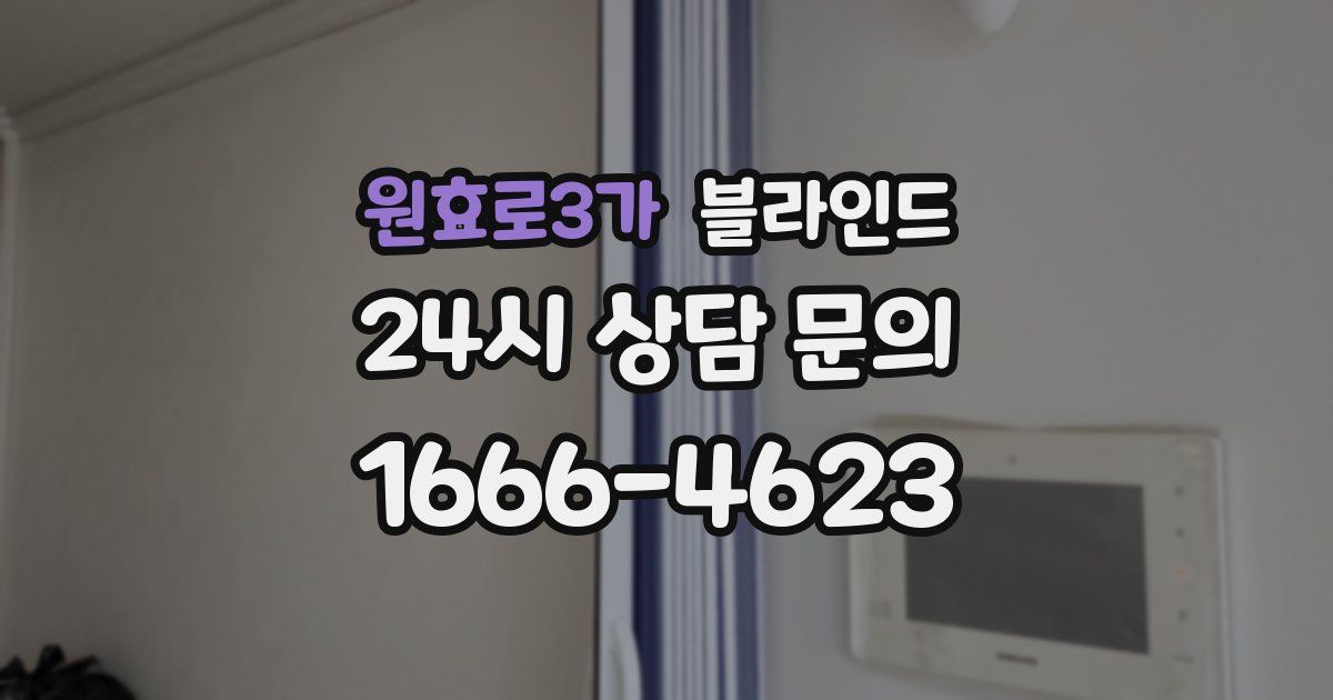 원효로3가 블라인드