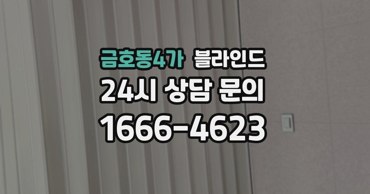 금호동4가 블라인드