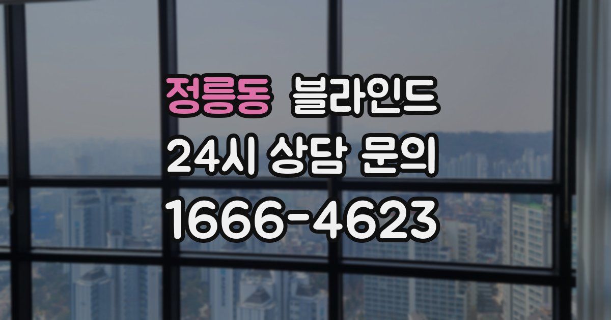 정릉동 블라인드