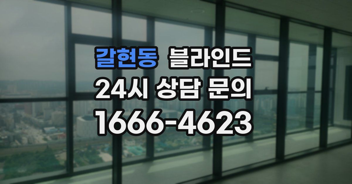 갈현동 블라인드