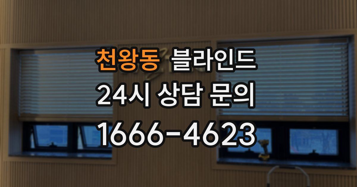 천왕동 블라인드