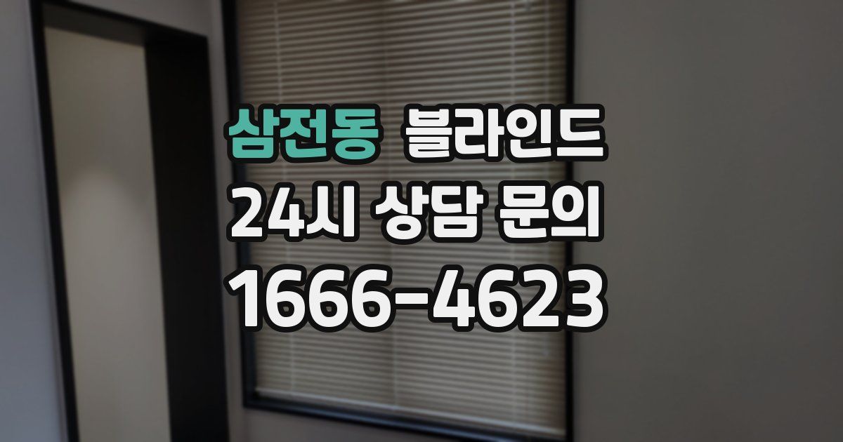 삼전동 블라인드