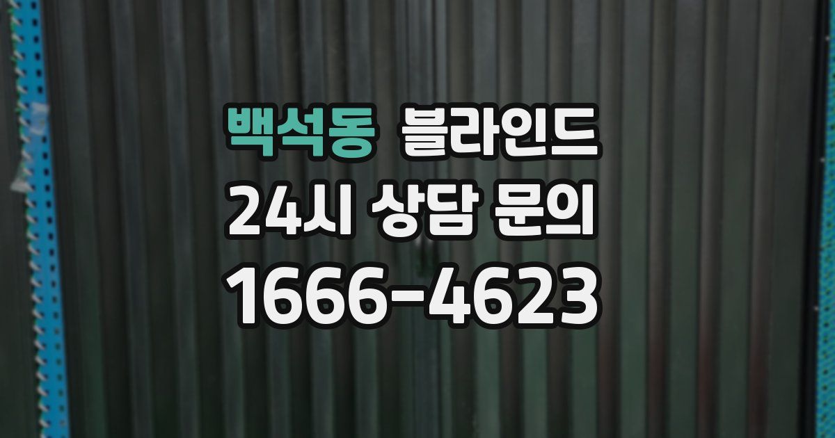 백석동 블라인드
