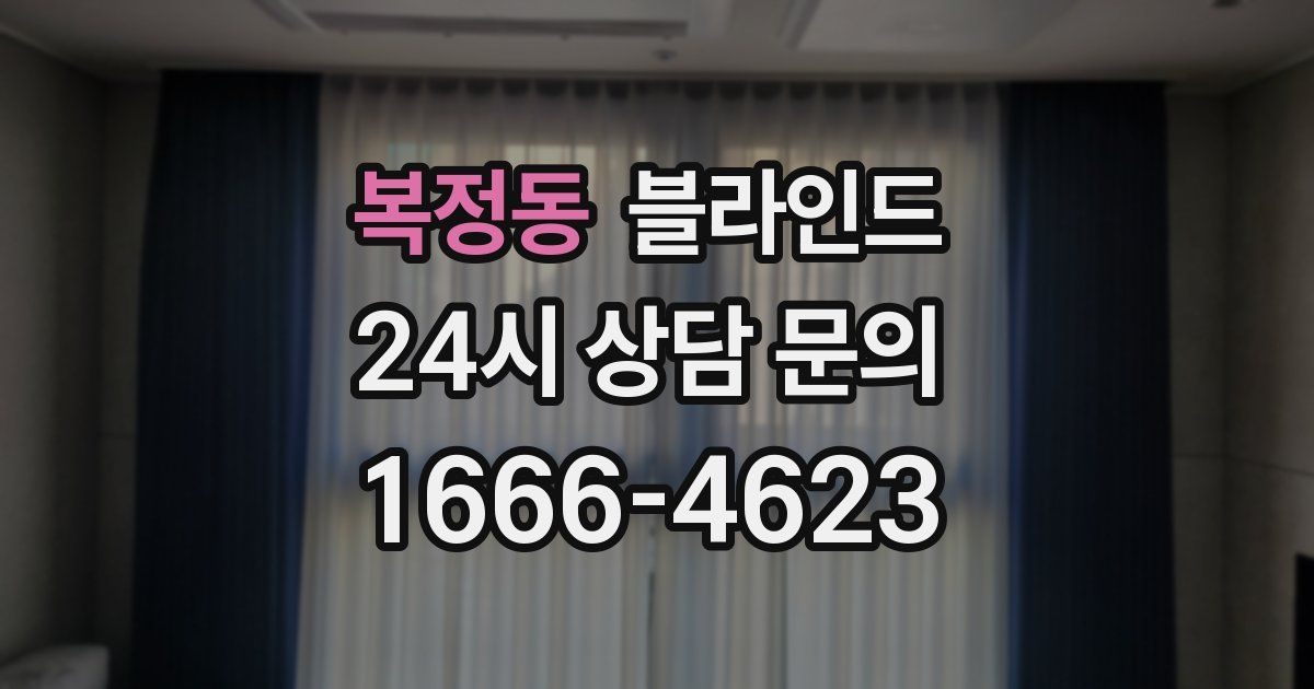 복정동 블라인드