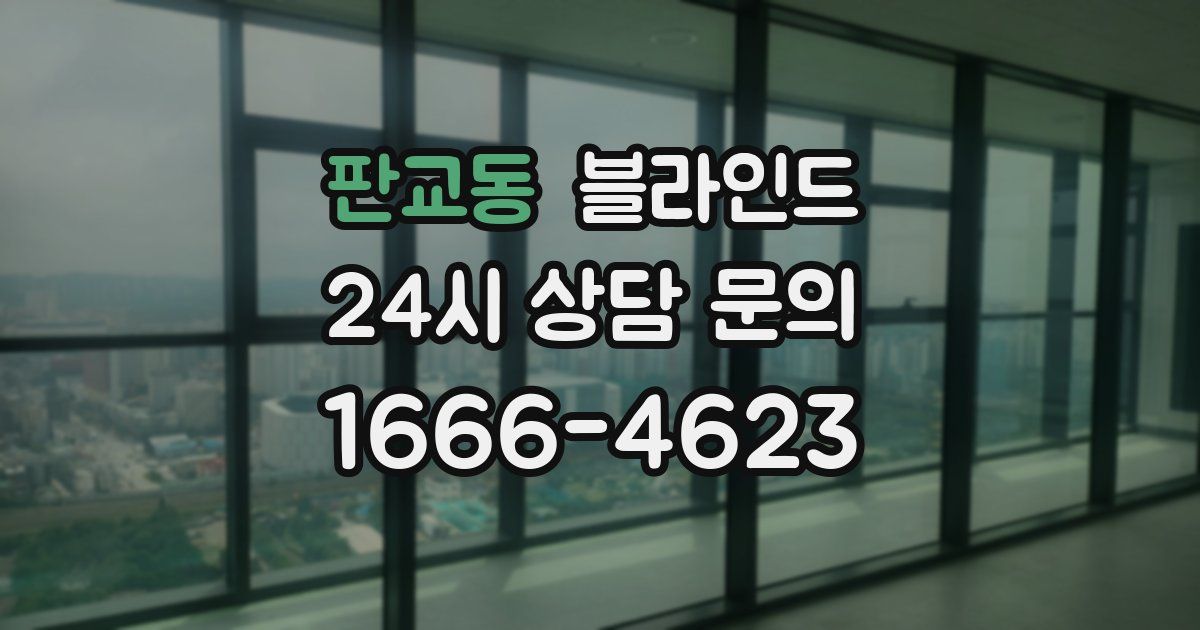 판교동 블라인드