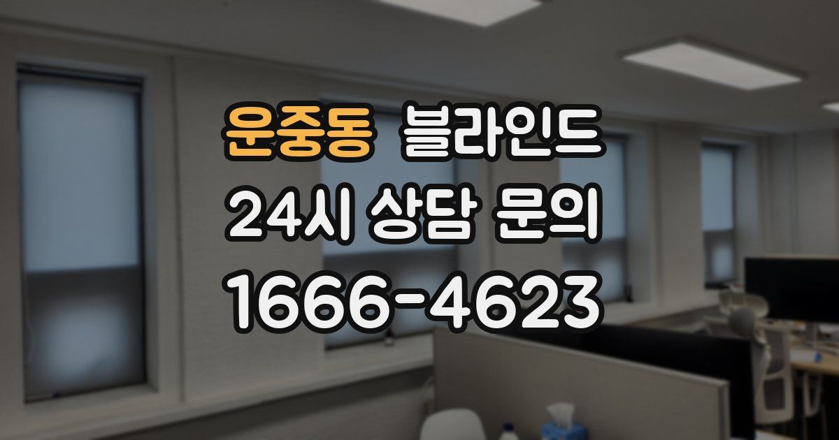 운중동 블라인드
