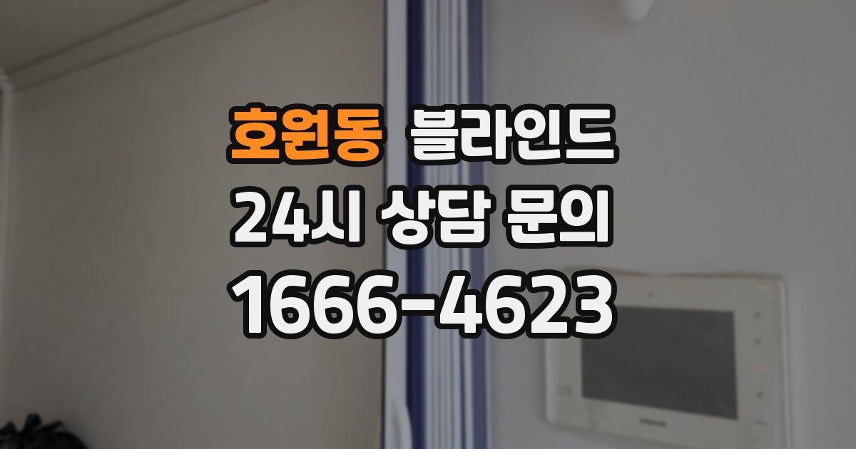 호원동 블라인드