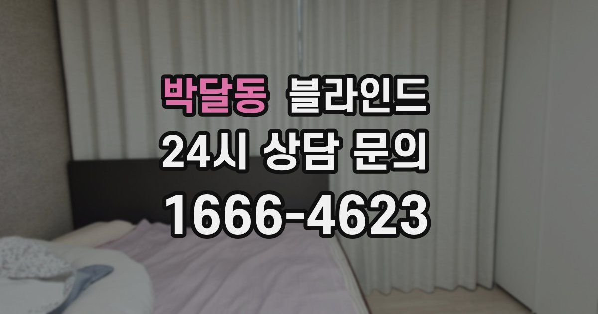 박달동 블라인드