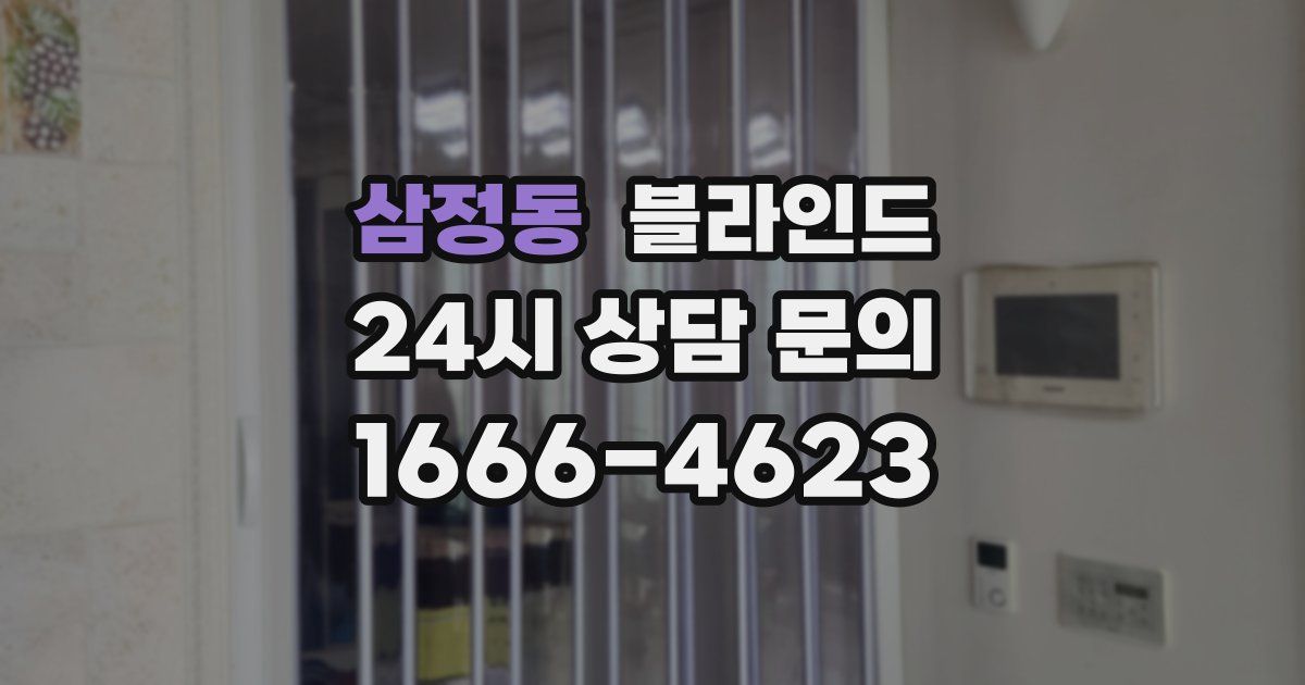 삼정동 블라인드