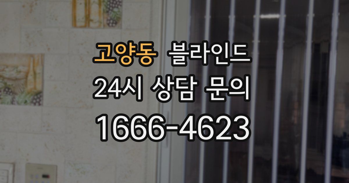 고양동 블라인드