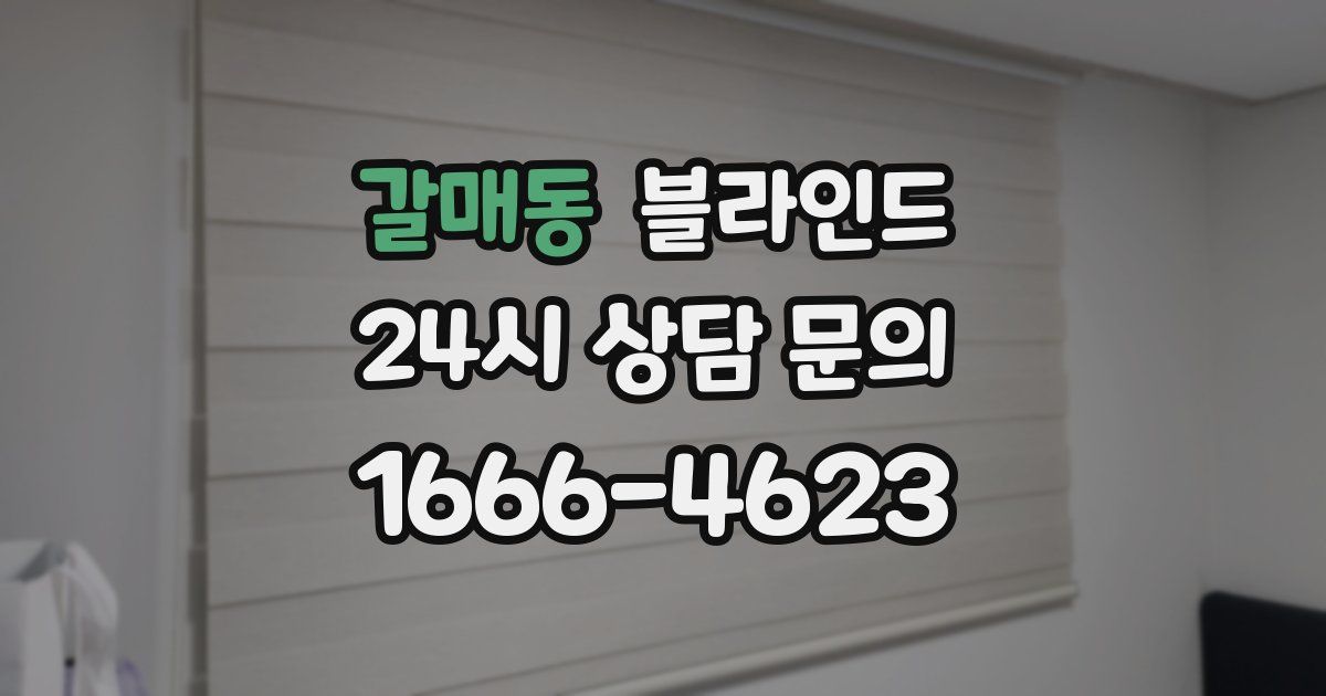 갈매동 블라인드