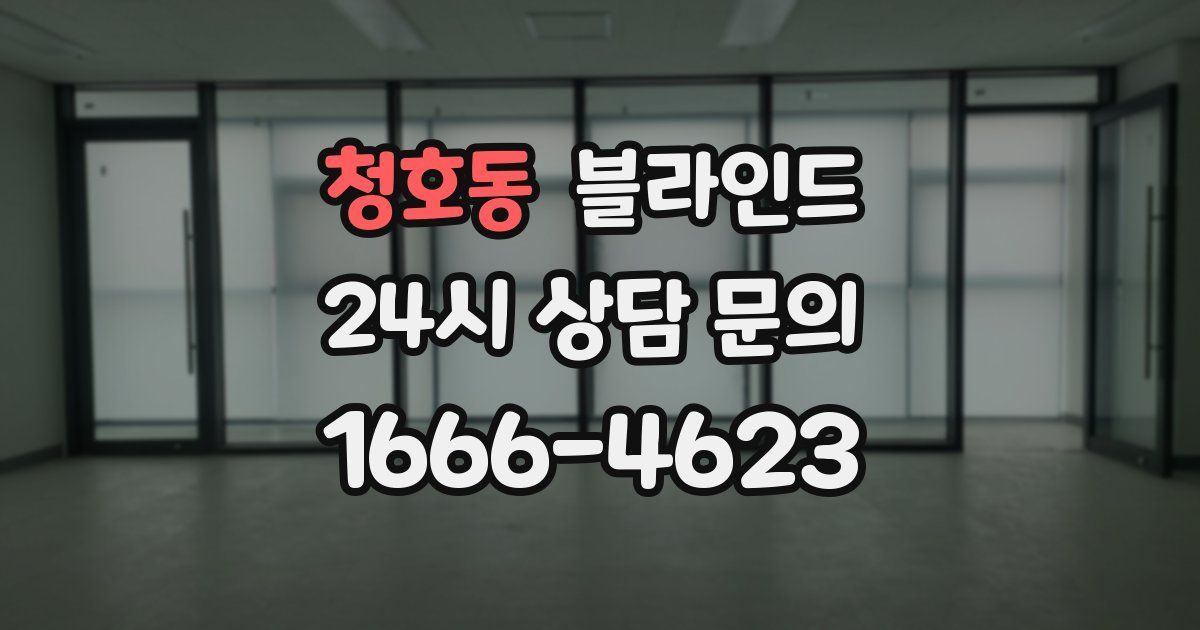 청호동 블라인드