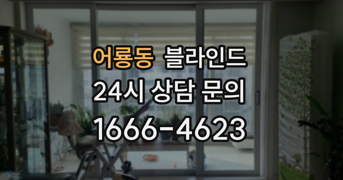 어룡동 블라인드