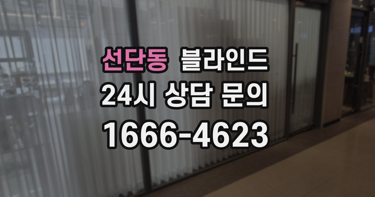 선단동 블라인드
