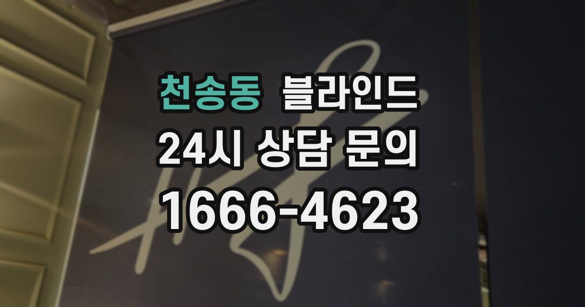 천송동 블라인드
