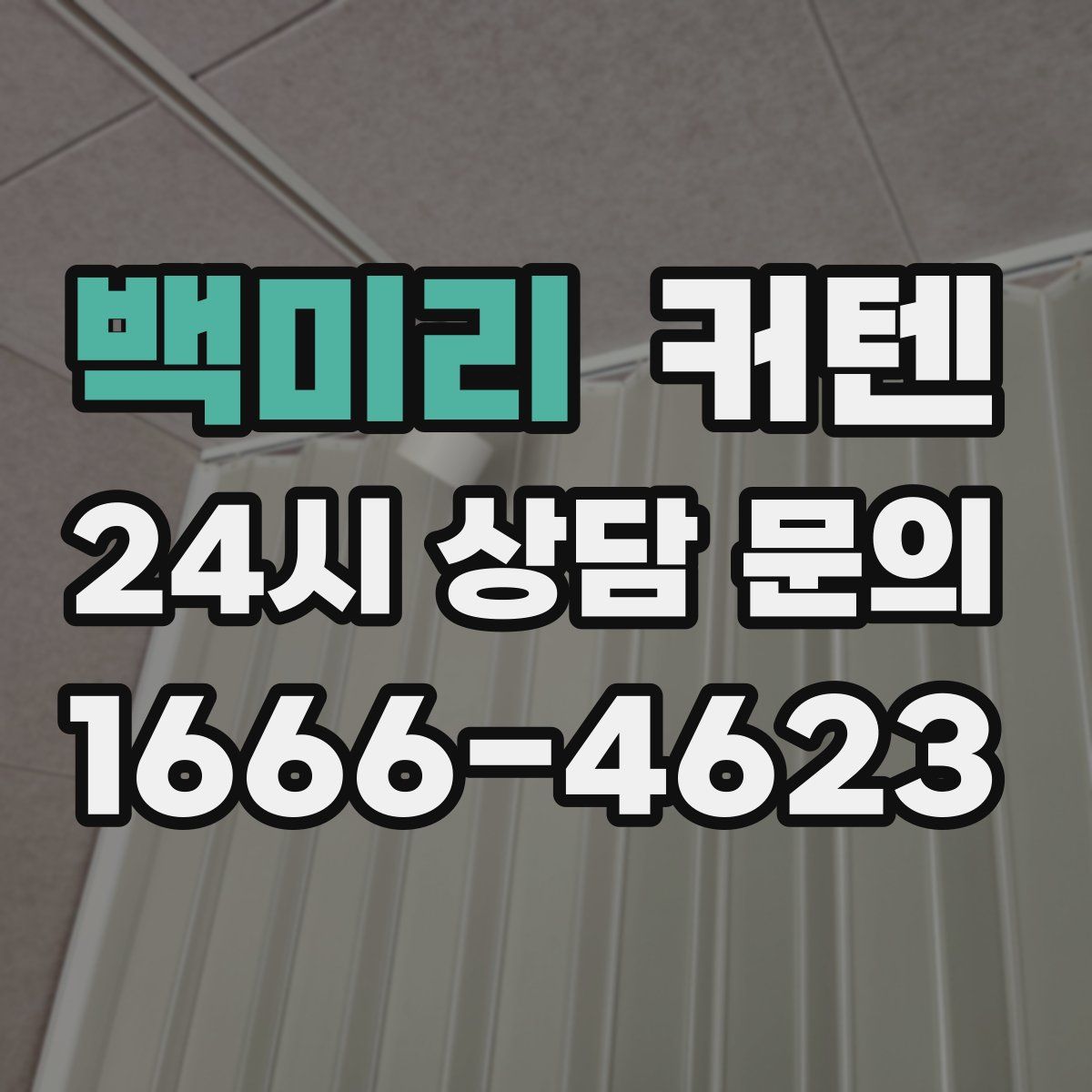 백미리 커텐