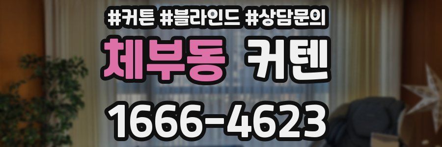 체부동 커텐
