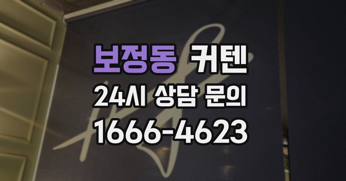 보정동 커텐