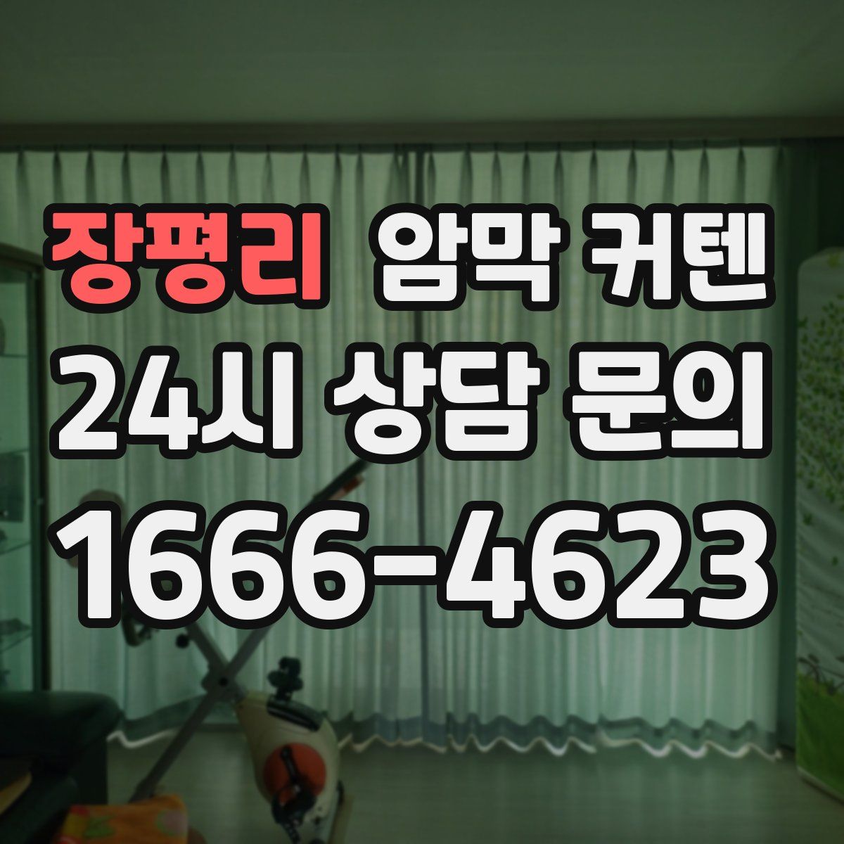 장평리 암막 커텐