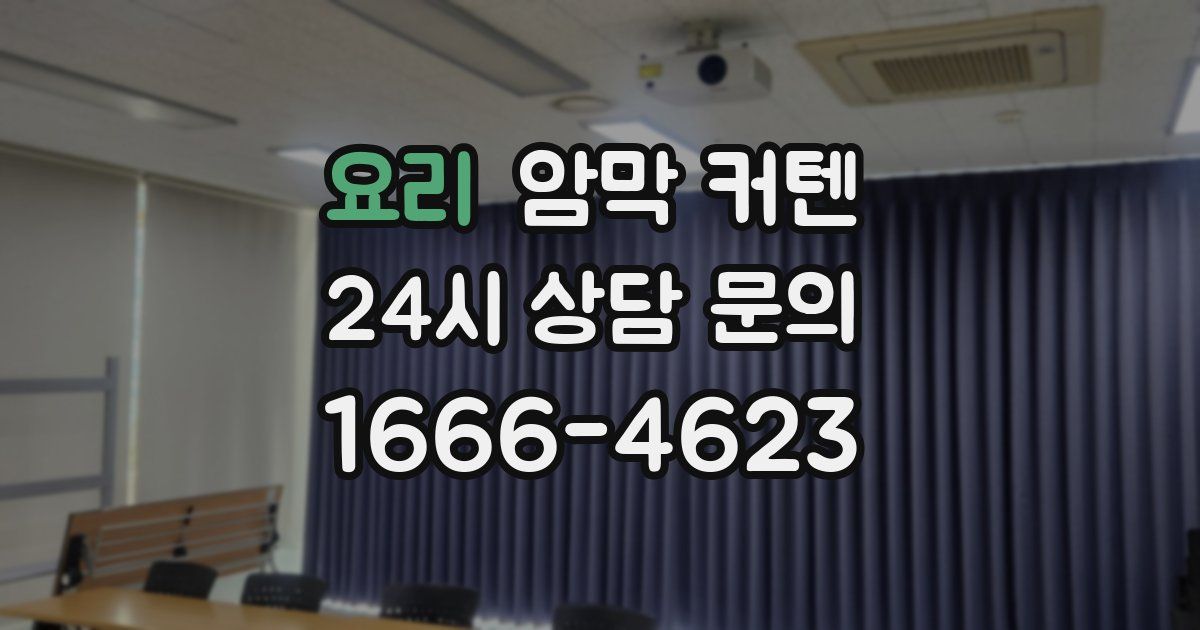 요리 암막 커텐