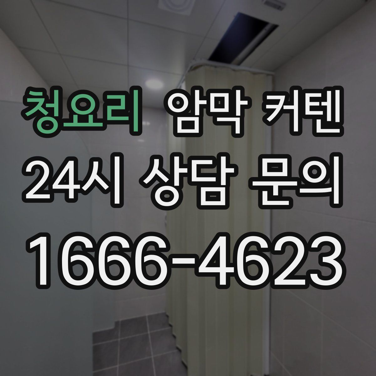 청요리 암막 커텐