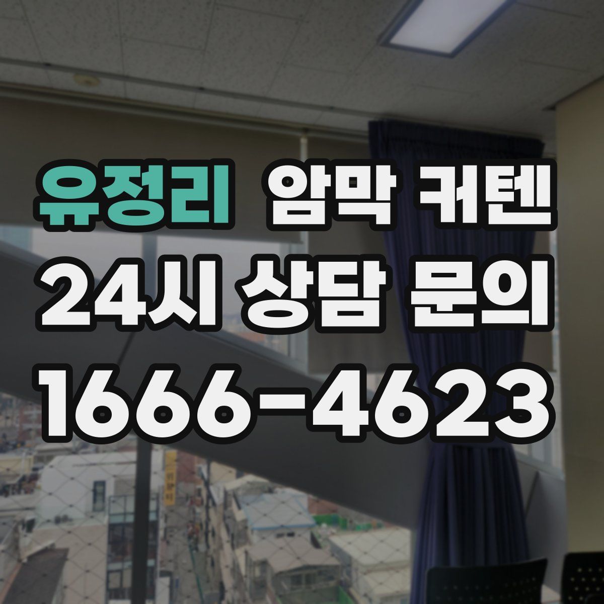 유정리 암막 커텐