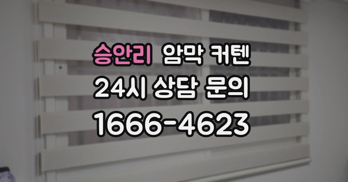 승안리 암막 커텐