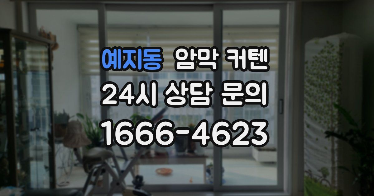 예지동 암막 커텐
