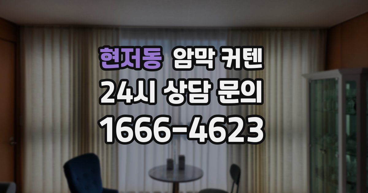 현저동 암막 커텐