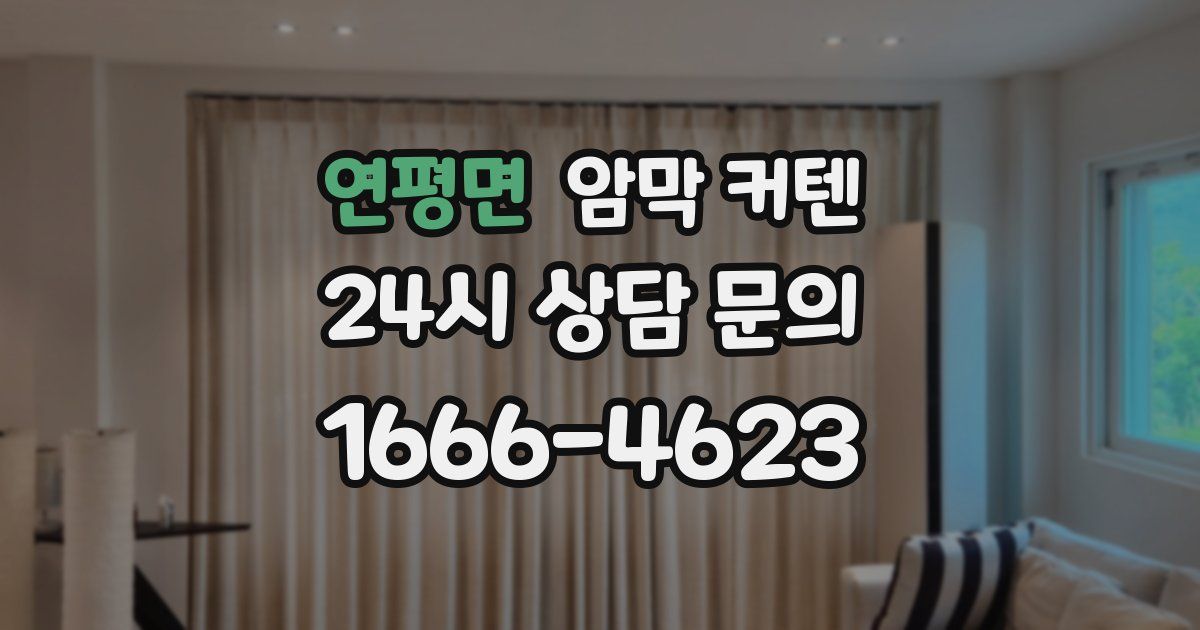 연평면 암막 커텐