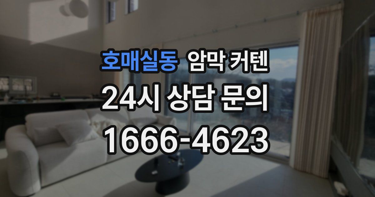 호매실동 암막 커텐