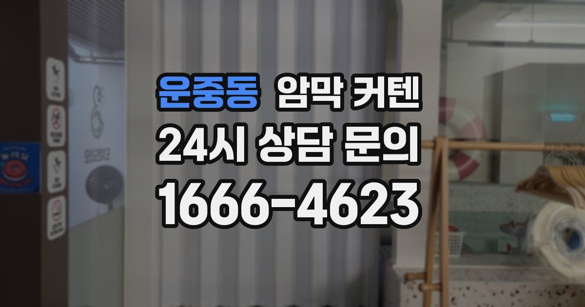 운중동 암막 커텐