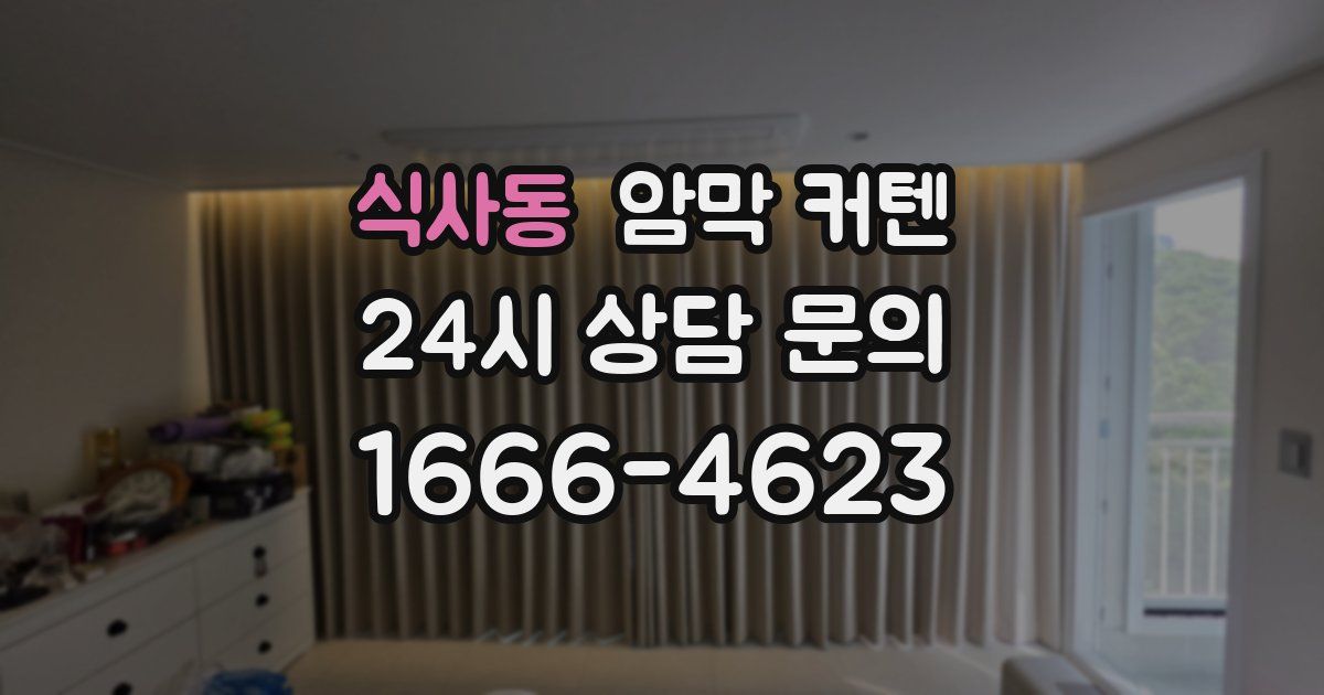 식사동 암막 커텐