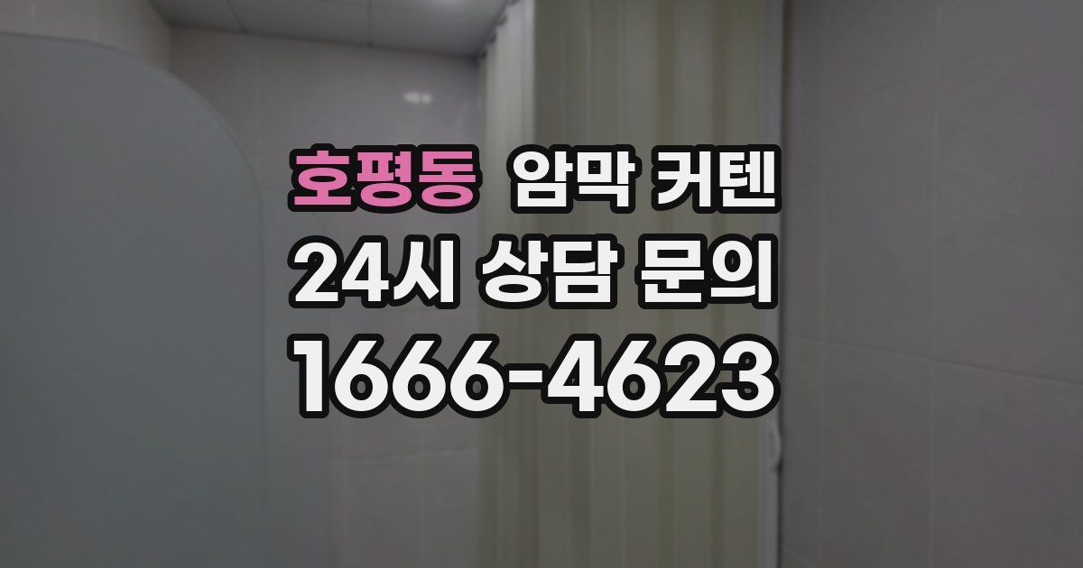 호평동 암막 커텐
