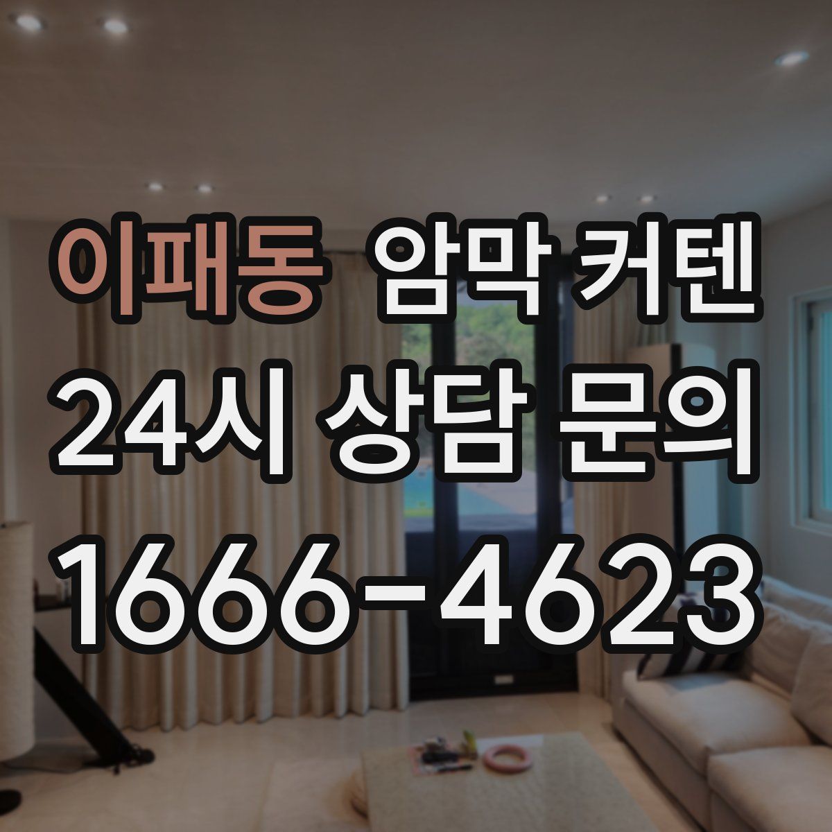 이패동 암막 커텐